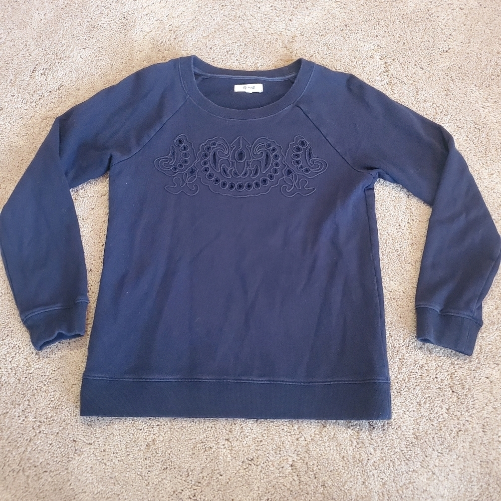Madewell Cut Out Crewneck Size Small